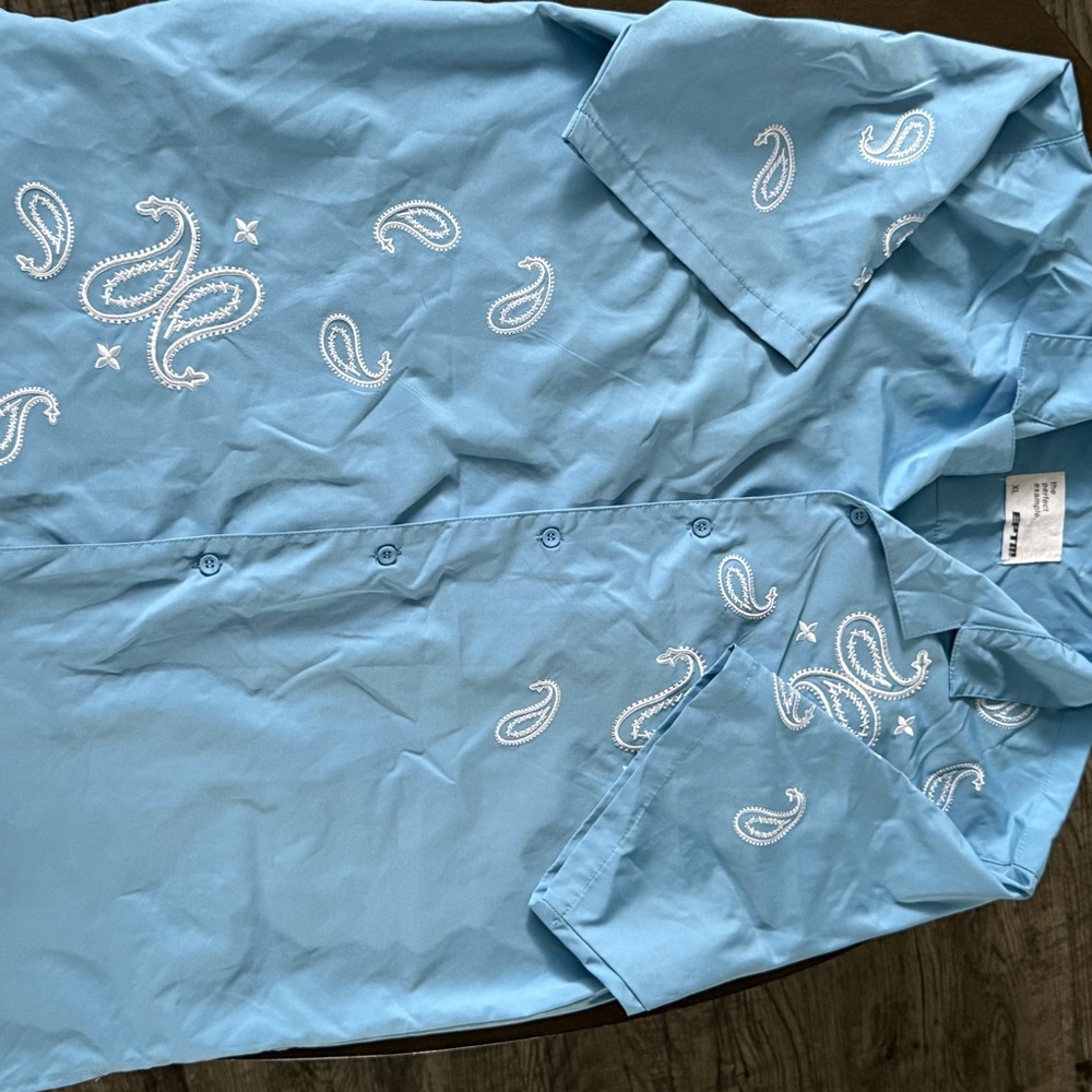 Blue Paisley Men's Shirt
